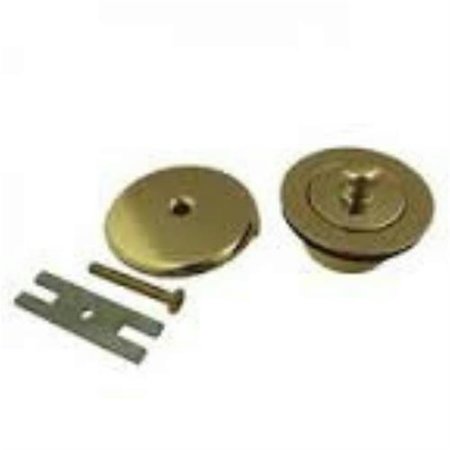 DANCO Shower Overflow Plate & Lift & Turn Stopper Kit, Polished Brass 70-89238